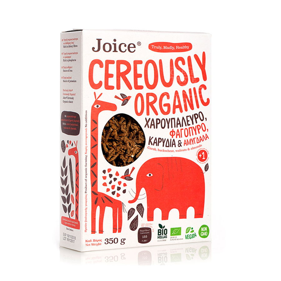 Organic Cereals with Carob flour, Walnuts & Almonds