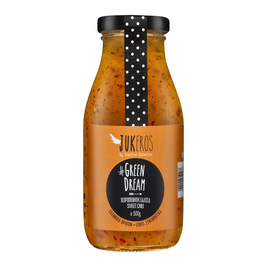 Intense Sweet Chili sauce with green chili, fresh cilantro paste and spices - Jukeros - 300ml