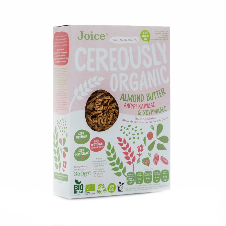 Organic Cereals with Almond Butter, Coconut Flour & Dates - Joice Foods - 350gr