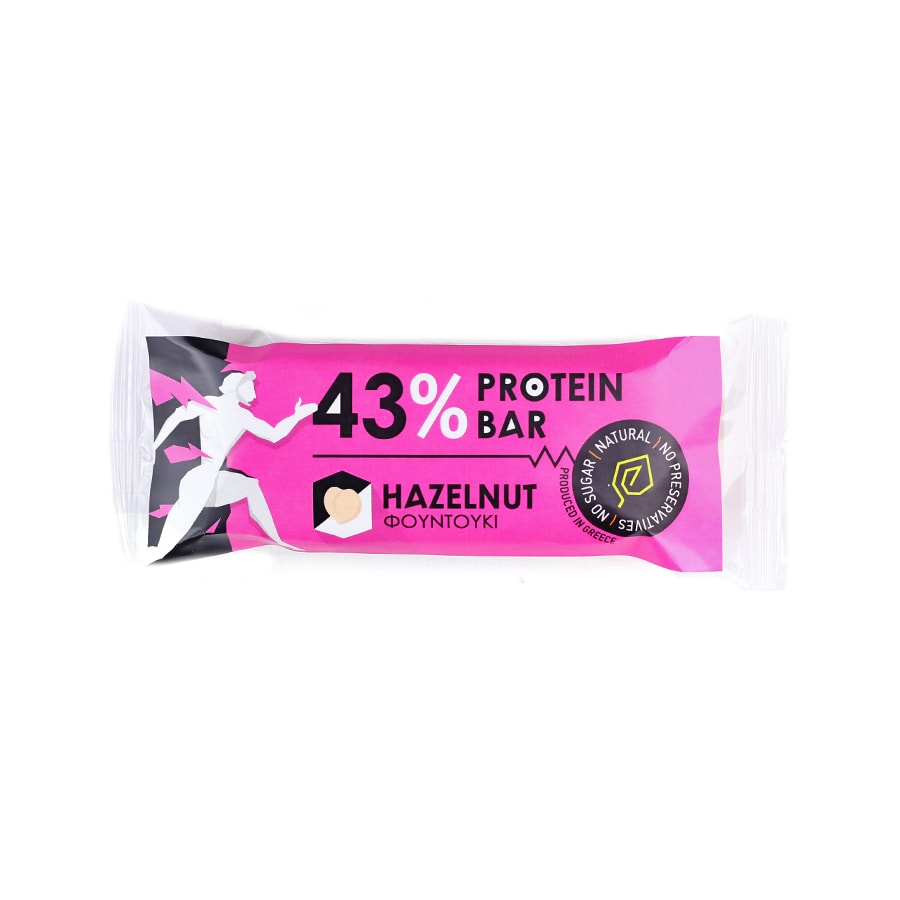 Hazelnut & Honey Protein Bar 43% - Apo Karydias - 60gr