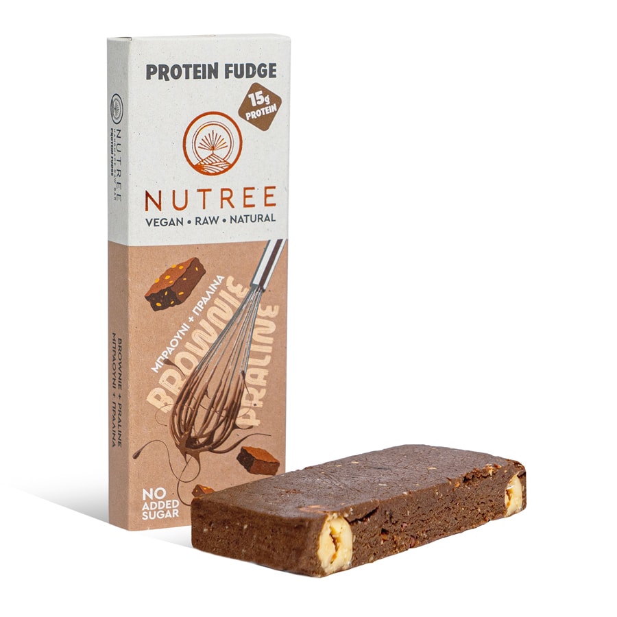 Χειροποίητο Γλύκισμα Πρωτεΐνης Brownie Praline - Nutree - 60gr