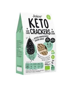 Βιολογικά Keto Crackers με Χρυσό Λιναρόσπορο - Joice Foods - 60gr