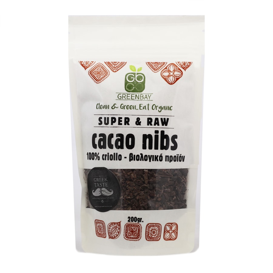 Organic Cacao Criollo Nibs - GreenBay - 200gr
