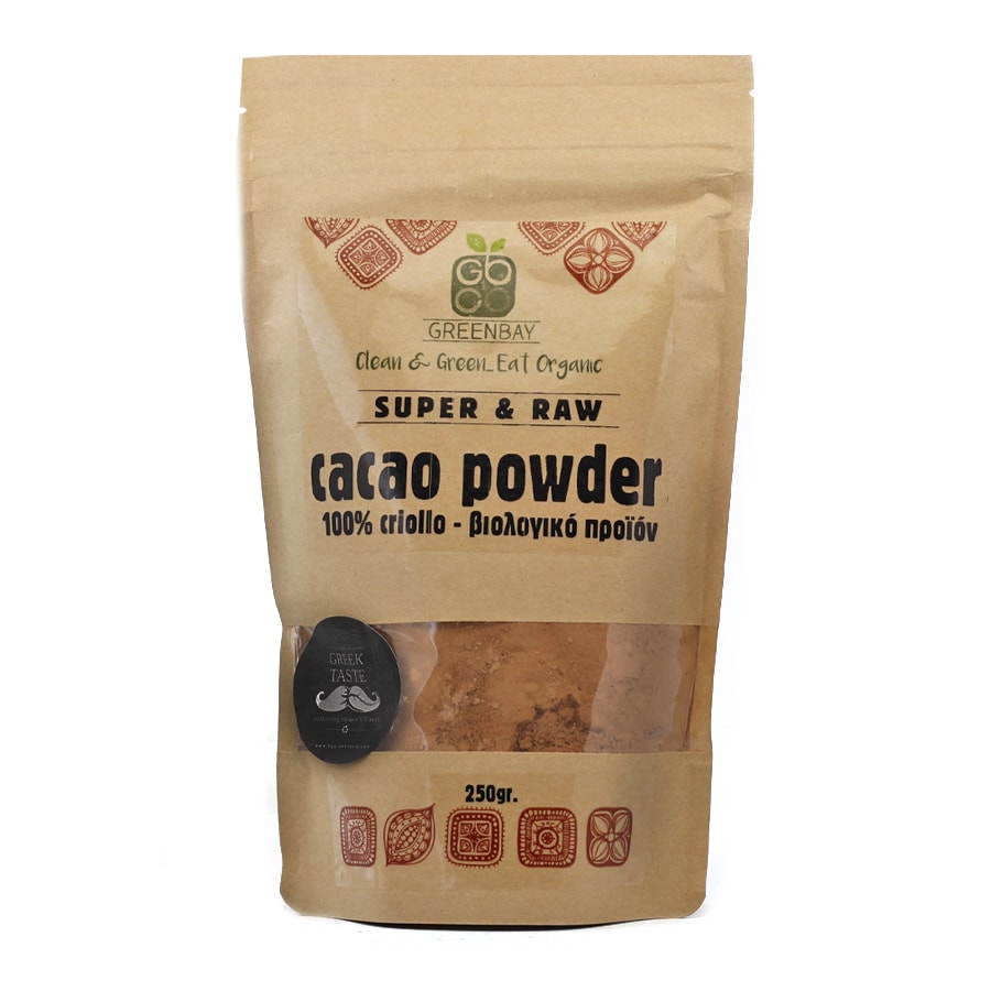 Βιολογικό Ακατέργαστο Cacao Criollo σε σκόνη - GreenBay - 250gr