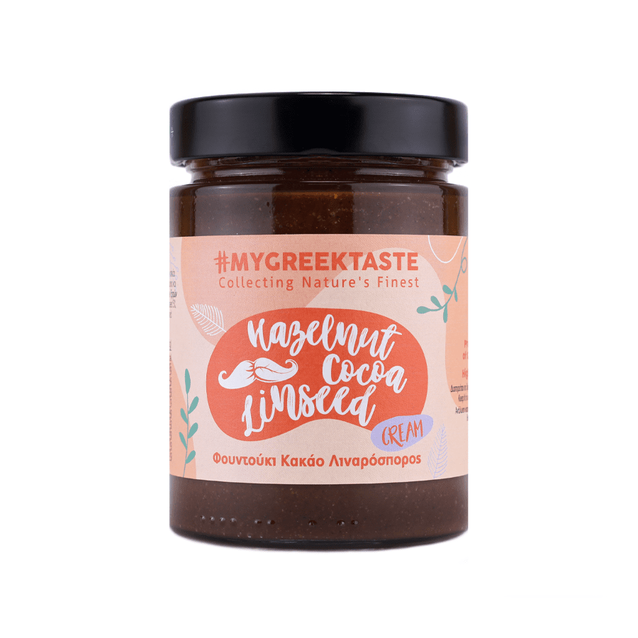 Hazelnut with Cocoa & Linseed Cream – myGreekTaste – 320gr