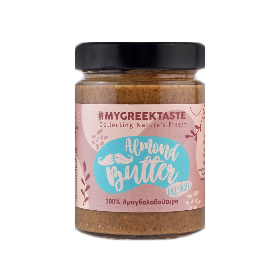 100% Crunchy Almond Butter – myGreekTaste – 320gr