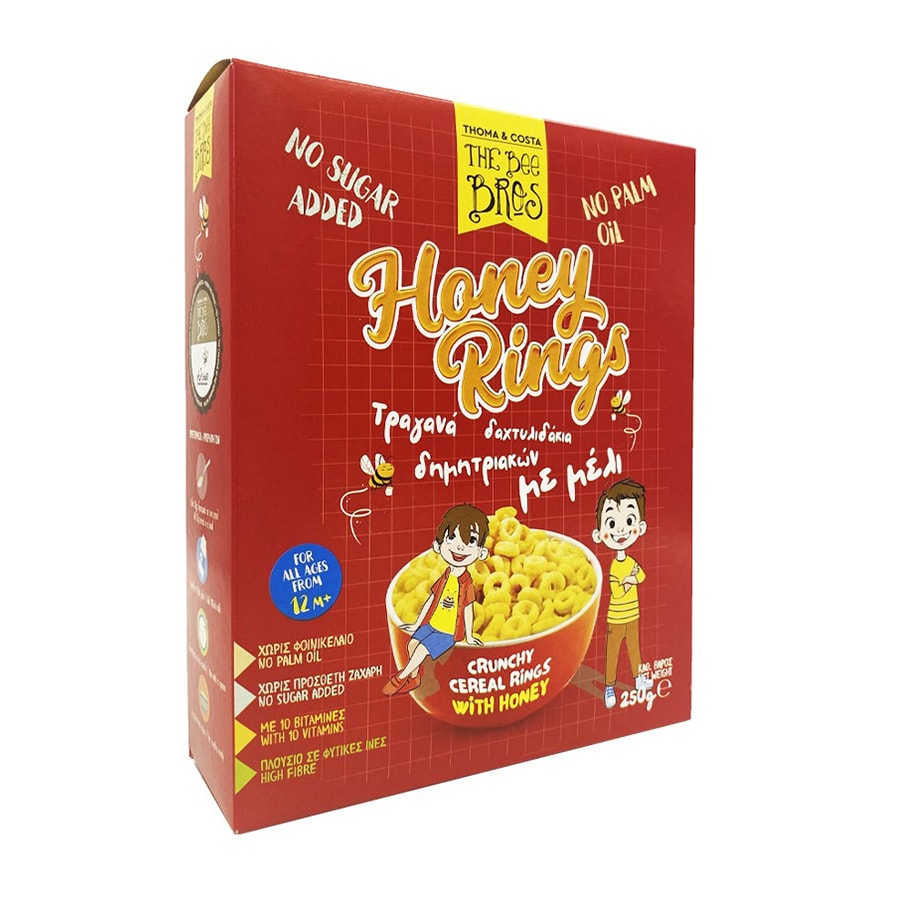 No Sugar Cereal Honey Rings - The Bee Bros - 250gr