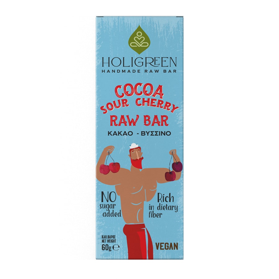 Cocoa Sour Cherry Raw Bar - Holigreen - 60gr