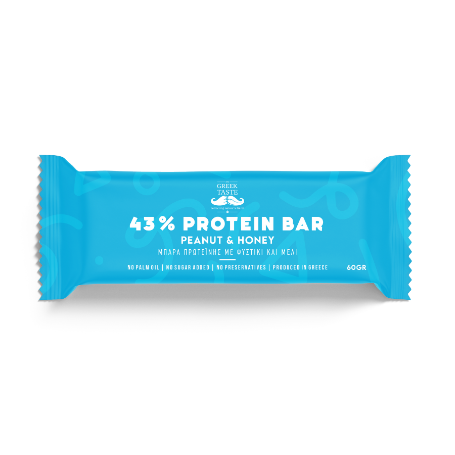 Peanut Protein Bar 43% - myGreekTaste - 60gr