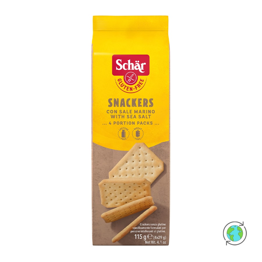 Crackers με Θαλασσινό Αλάτι χωρίς Γλουτένη - Schar - 115gr