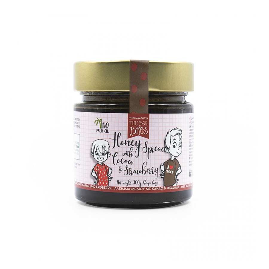 Honey Spread with Cocoa & Strawberry - The Bee Bros - 300gr