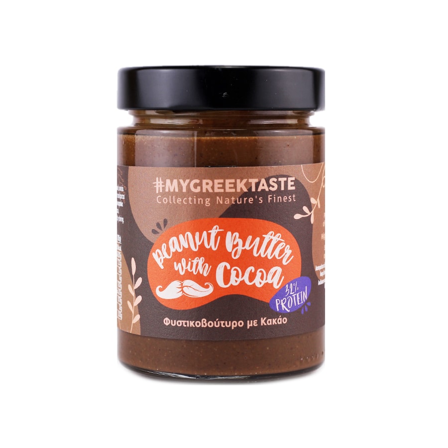Soft Peanut Butter 32% Protein & Cocoa – myGreekTaste – 320gr