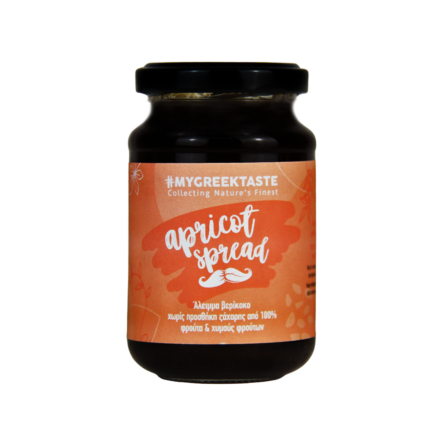 100% Fruit Handmade Apricot Spread No Sugar - myGreekTaste - 240gr