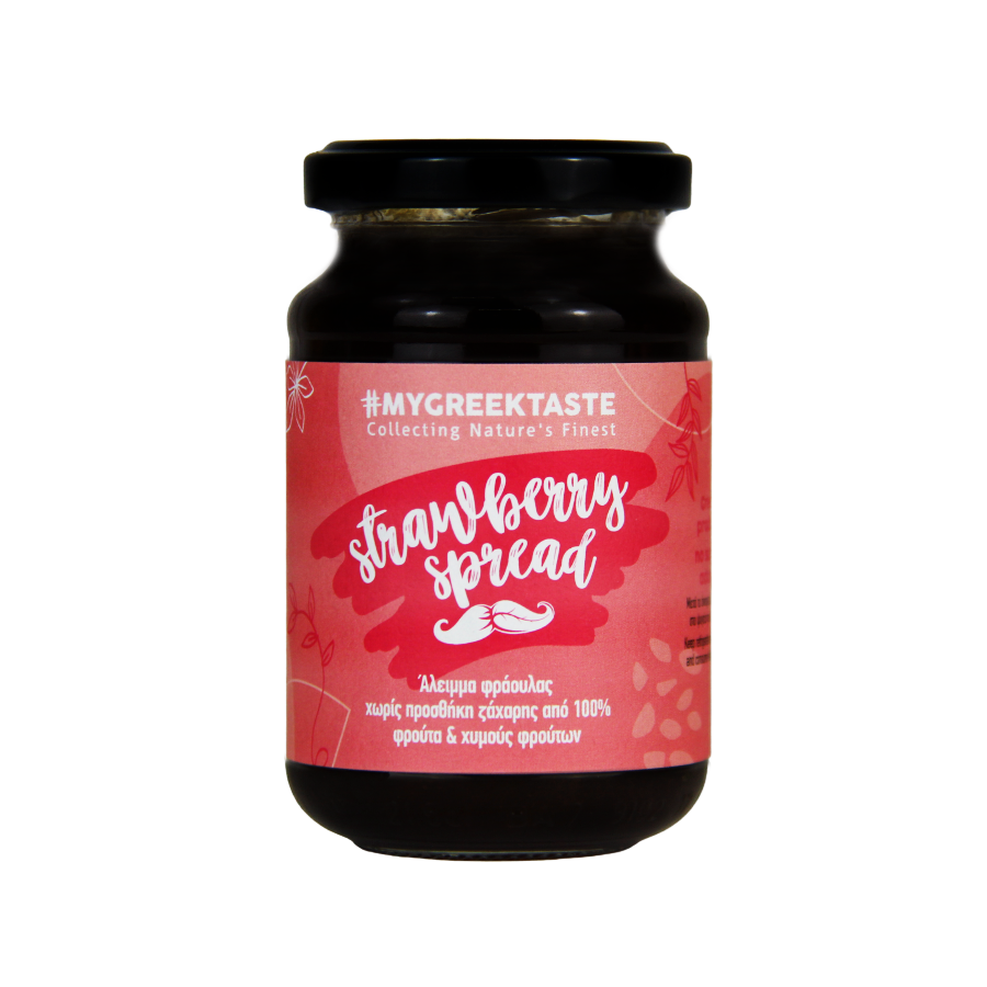 100% Handmade Strawberry Spread No Sugar - myGreekTaste - 240gr