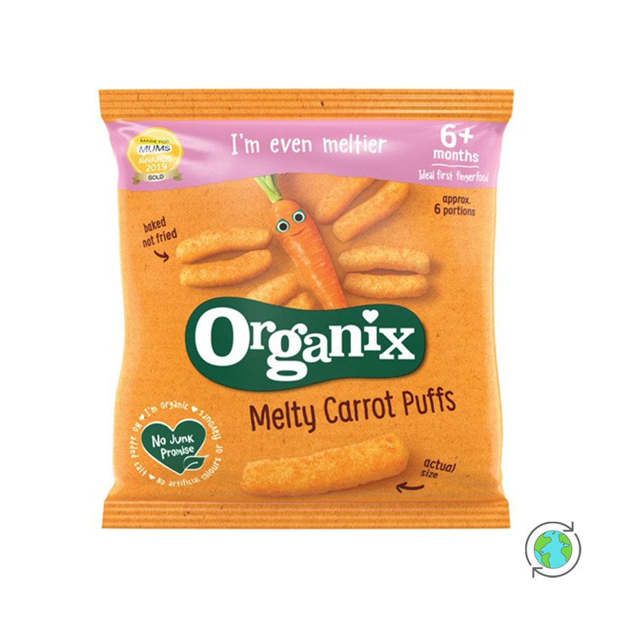Organic Baby Melty Carrot Puffs 6+months - Organix - 20gr