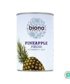 Organic Pineapple Pieces, No Sugar Added - Biona Organic - 400gr