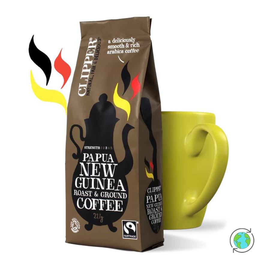 Organic Papua New Guinea Roast & Ground Coffee - Clipper - 227gr