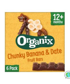 Organic Baby Banana & Date Chunky Fruit Bars (12m+) - Organix - 102gr