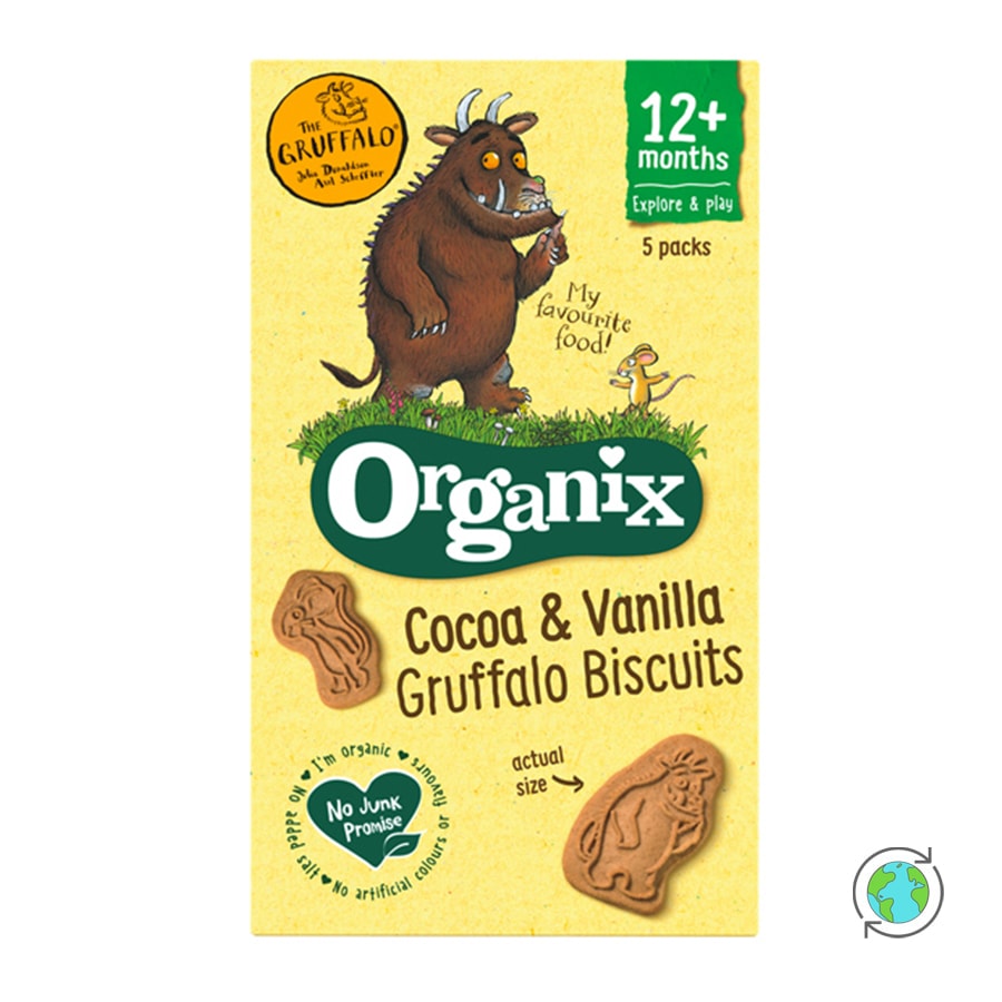 Organic Gruffalo With Cocoa & Vanilla Biscuits (12m+) - Organix - 100gr