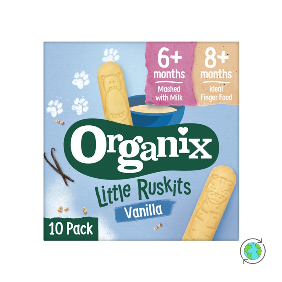 Organic Baby Vanilia Little Ruskits (6m+) - Organix - 60gr