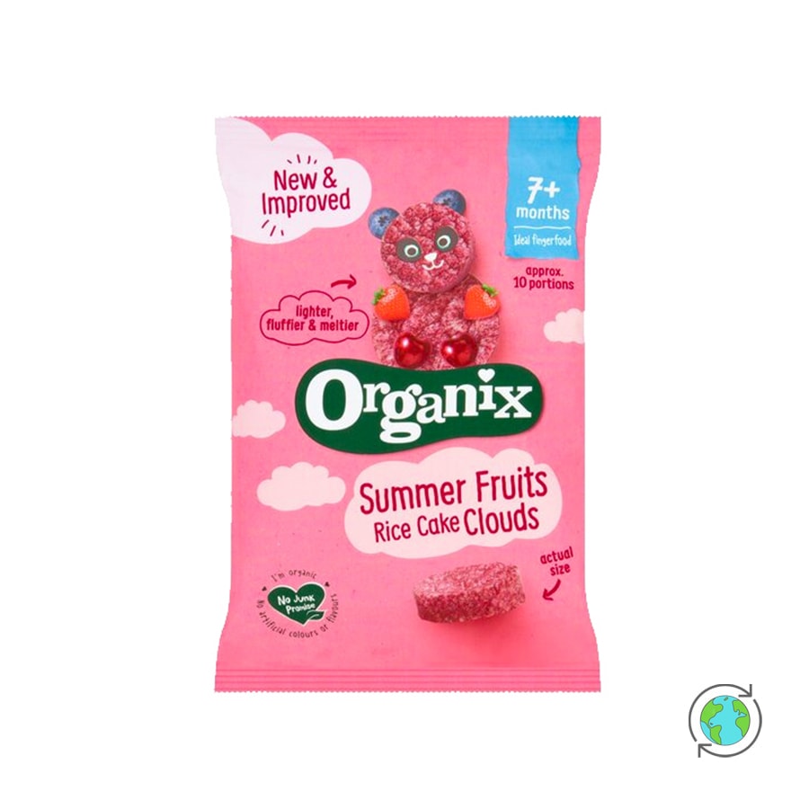 Organic Baby Summer Fruits Rice Cake Clouds (7m+) - Organix - 40gr