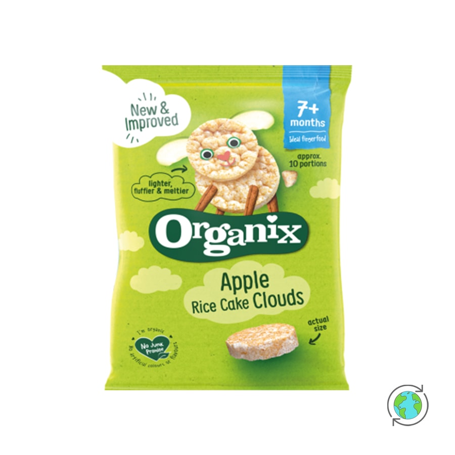 Organic Baby Apple Rice Cake Clouds (7m+) - Organix - 40gr