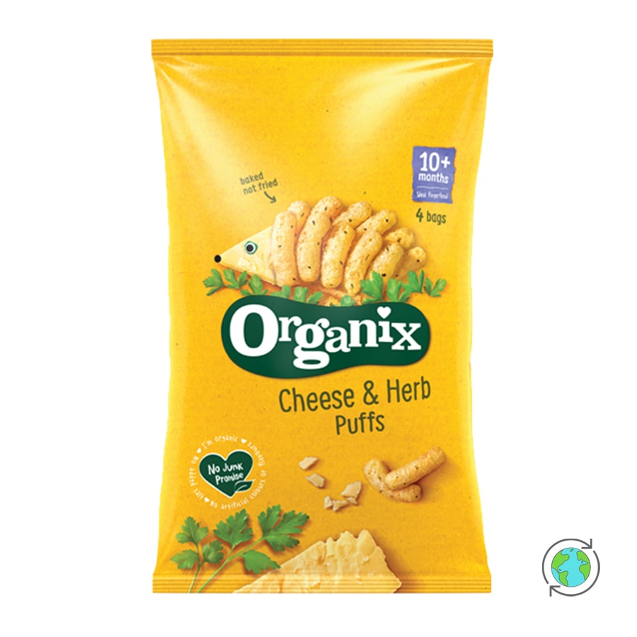 Organic Baby Cheese & Herb Puffs (10m+) - Organix - 60gr