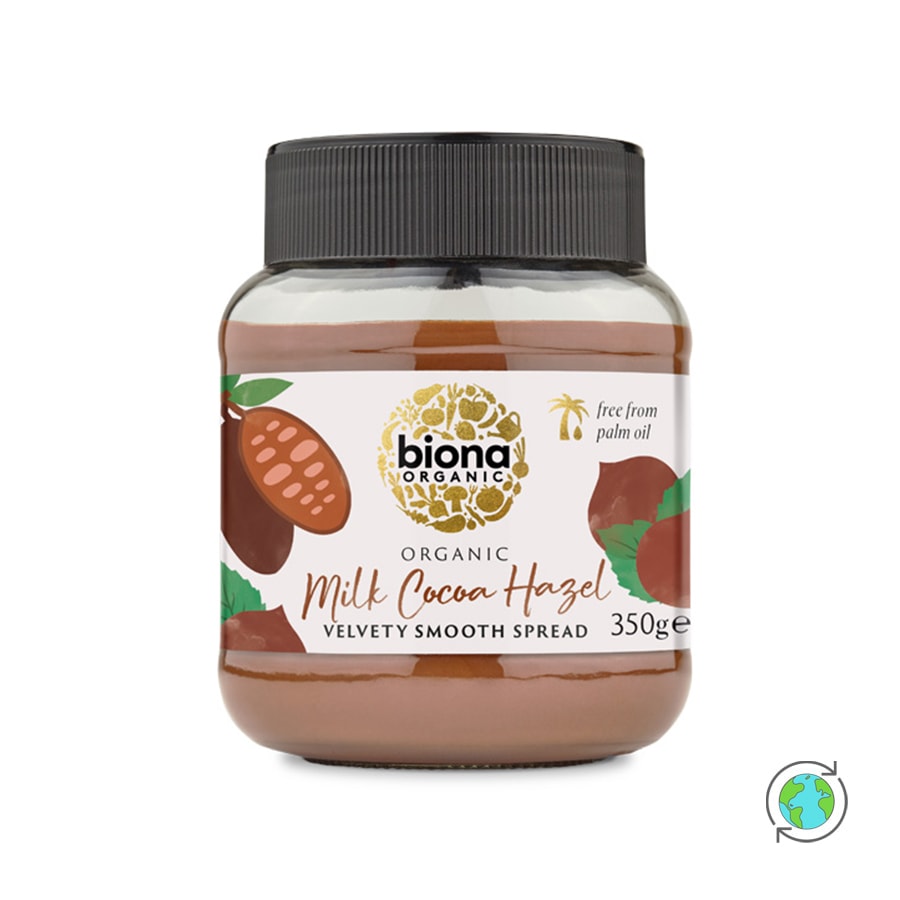 Organic Milk Cocoa Hazelnut Spread - Biona Organic - 350gr