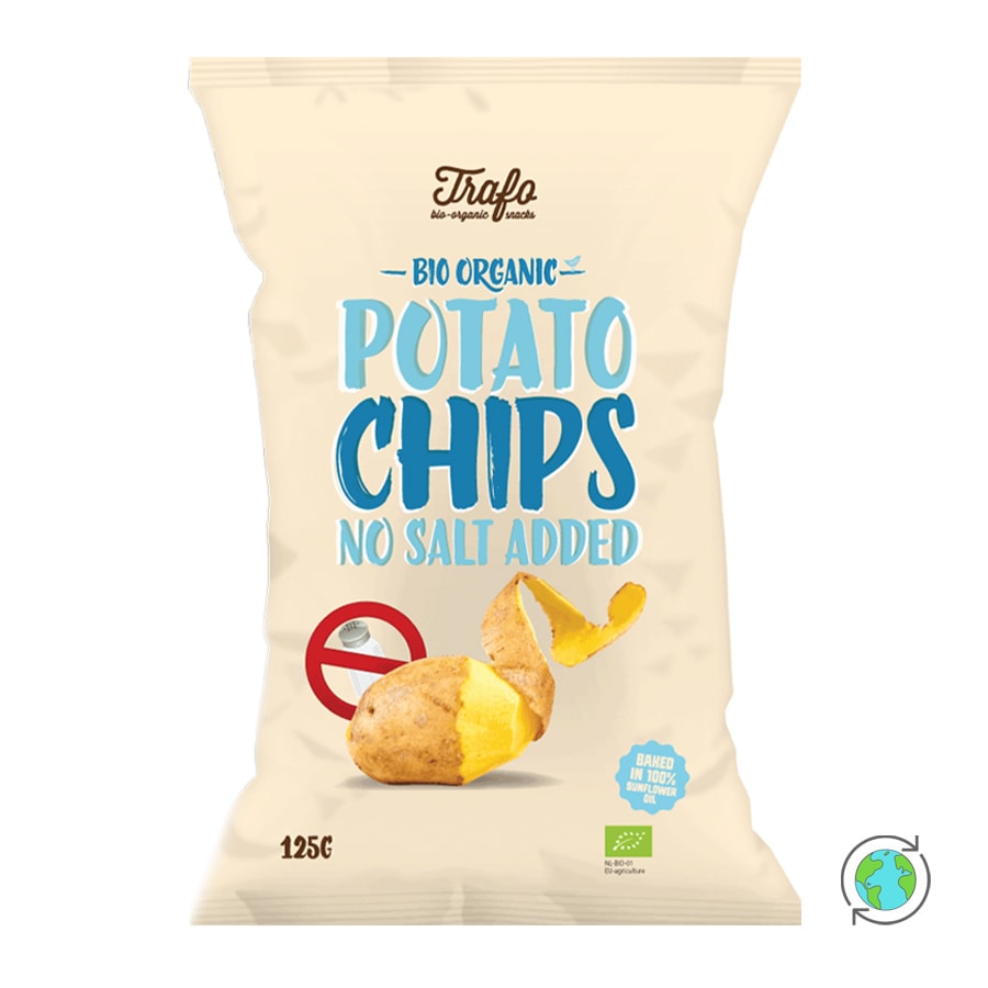 Organic Potato Chips Salt Free - Trafo - 125gr