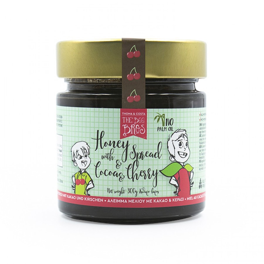 Honey Spread with Cocoa & Cherry - The Bee Bros - 300gr