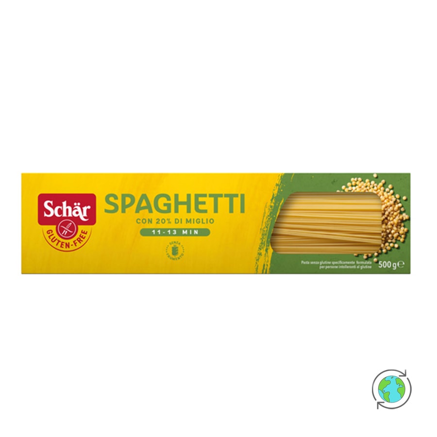 Spaghetti from Corn, Rice and Millet Flour Gluten Free - Schar - 500gr