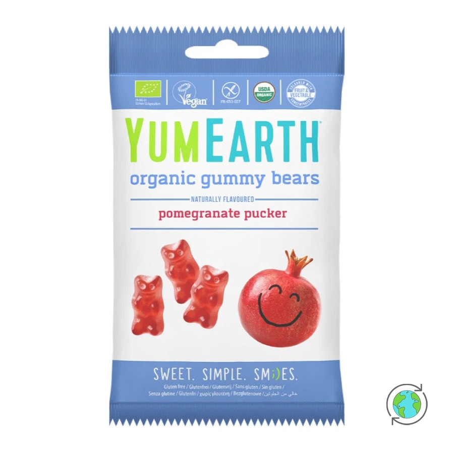Organic Pomegranate Gummy Bears - YumEarth - 50g