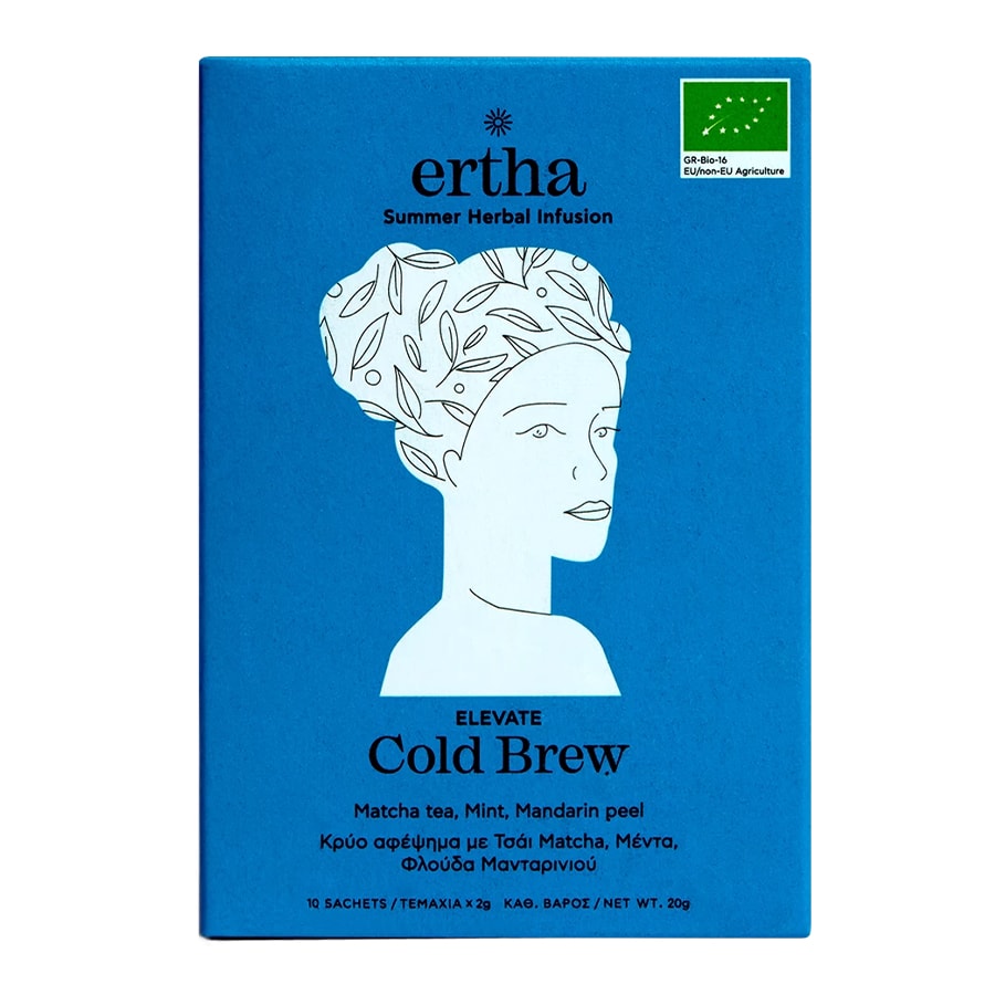 Organic Cold Brew Blend with Matcha Tea, Mint, Mandarin Peel - Ertha - 20gr