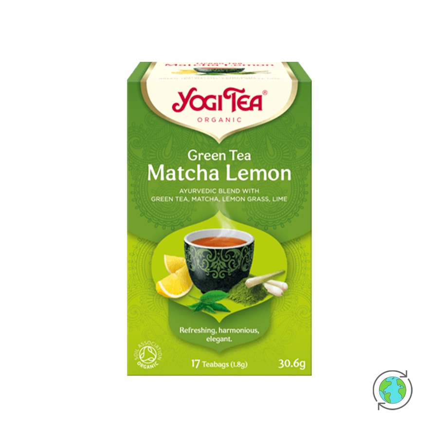 Βιολογικό Μείγμα Βοτάνων Green Tea Matcha Lemon - Yogi Tea - (17x1.8g)