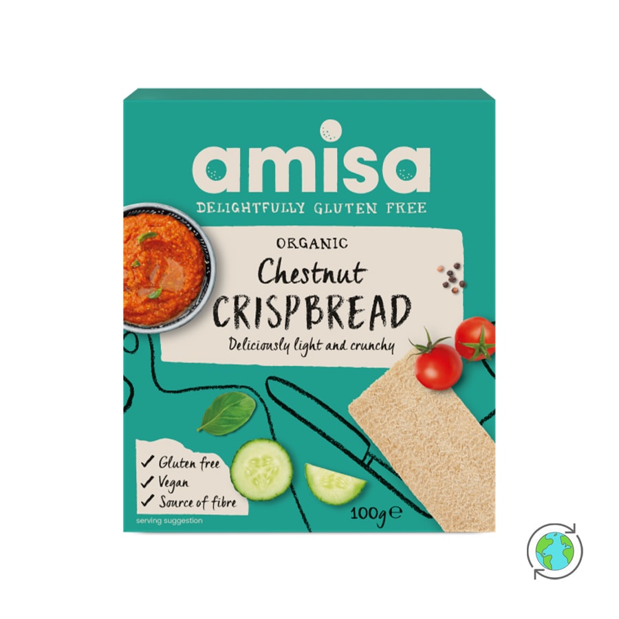 Βιολογικά Crackers από Κάστανο - Amisa - 100gr