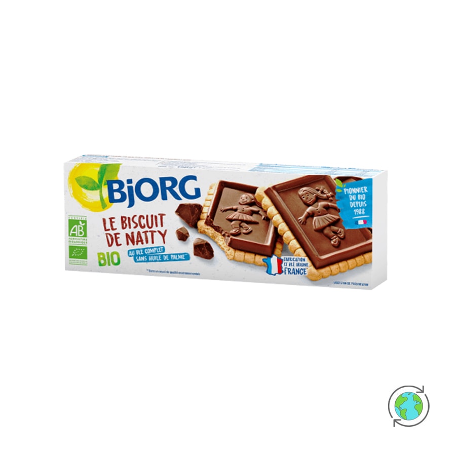 Organic Chocolate Covered Natty Biscuits - Bjorg - 150gr
