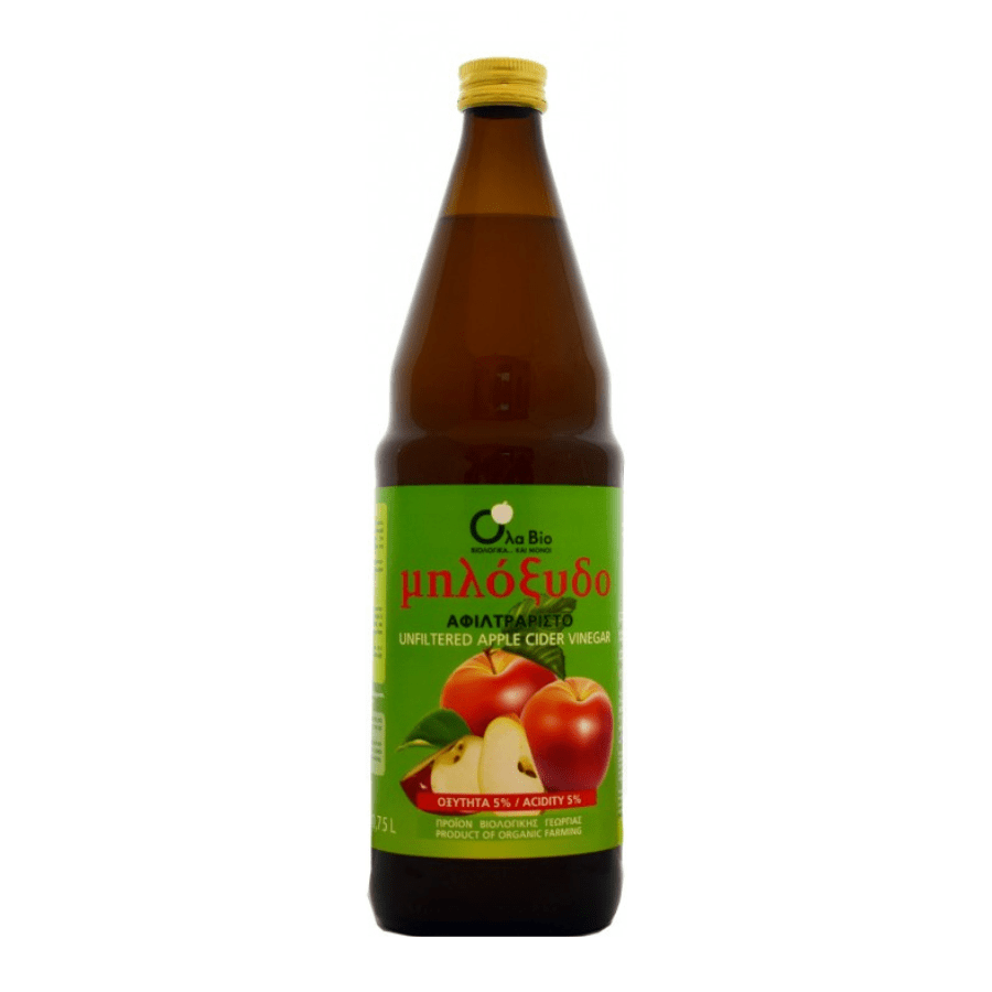Organic Unfiltered Apple Cider Vinegar - Ola Bio - 750ml