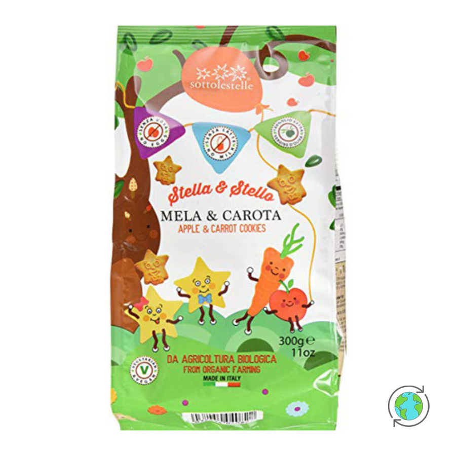 Organic Cookies with Apple & Carrot Stella & Stello - Sottolestelle - 300gr