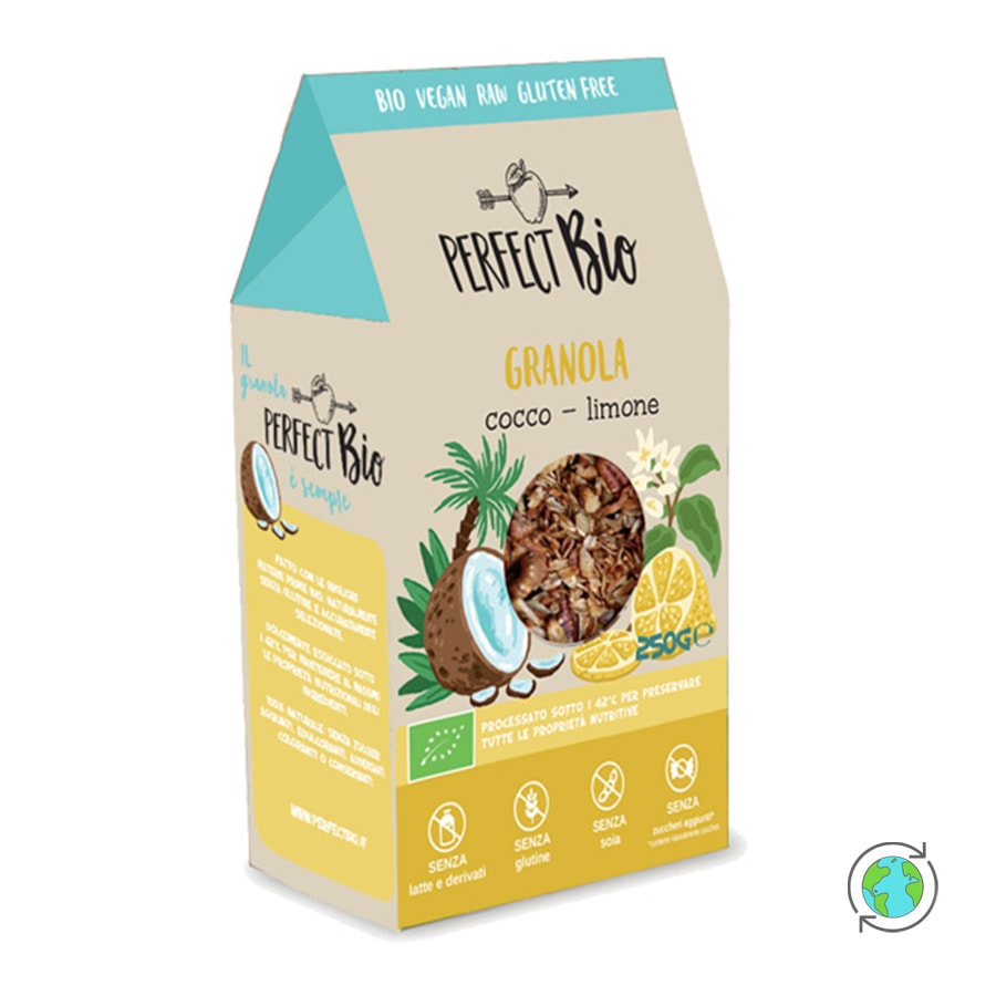 Organic Granola with Coconut & Lemon - Perfect Bio - 250gr