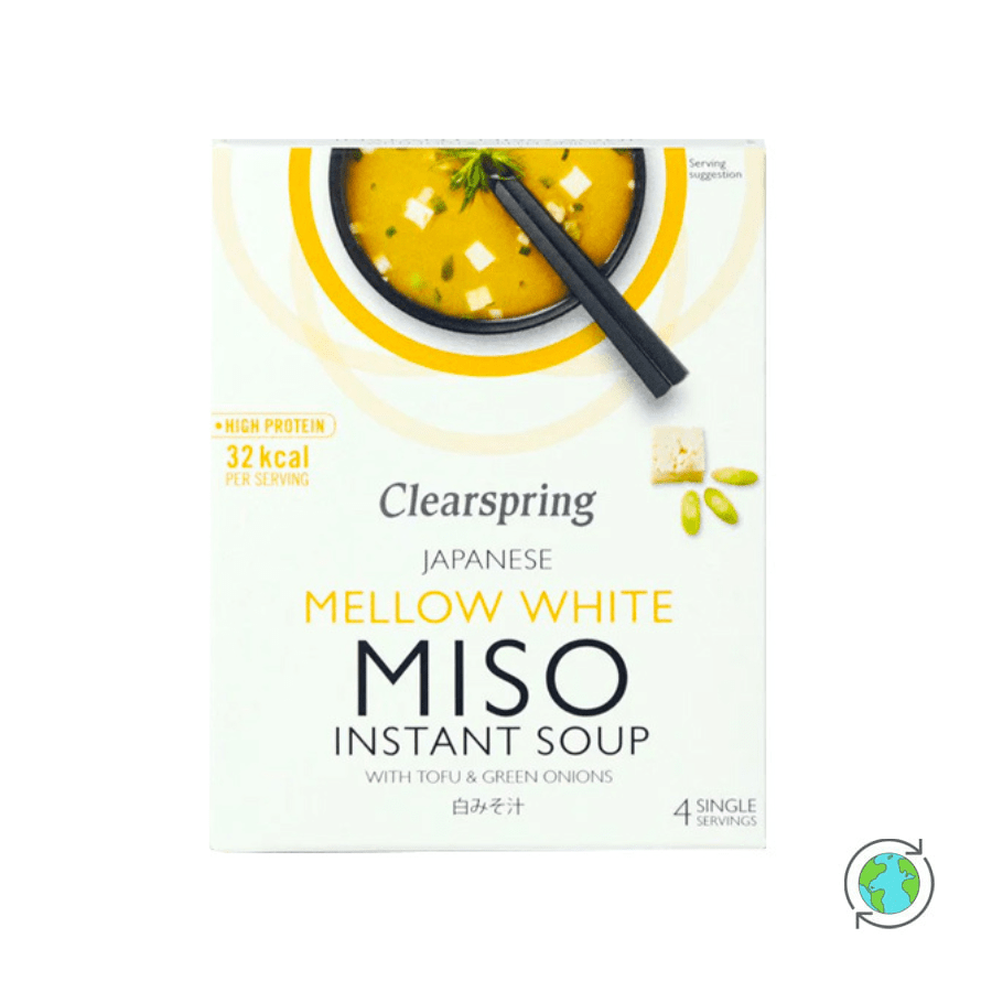 Βιολογικό Miso Σούπα Στιγμής με Tofu - Λευκή Mellow White - Clearspring - 40gr