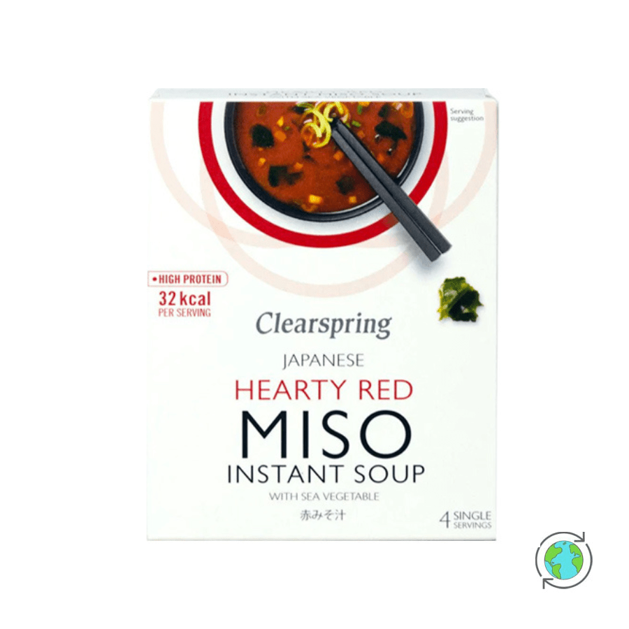 Instant Miso Soup with Sea Vegetables Hearty Red - Clearspring - 40gr