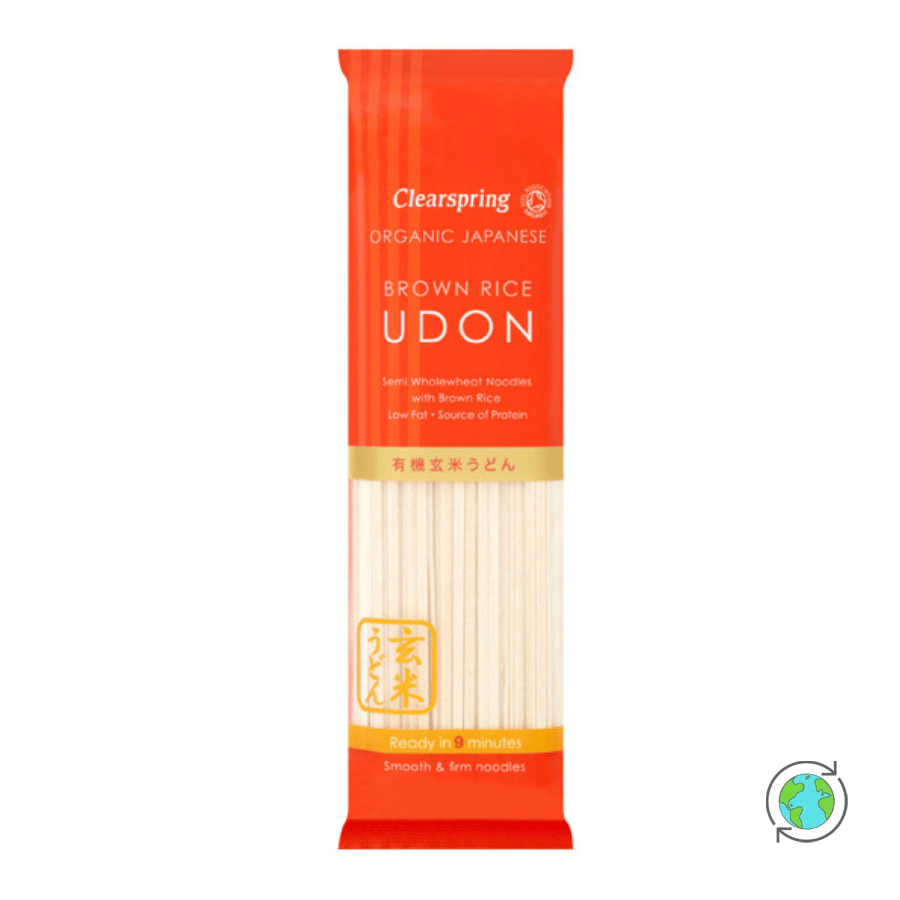 Βιολογικό Udon Noodles Σιταριού με Καστανό Ρύζι - Clearspring - 200gr