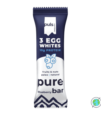 Μπάρα Πρωτεΐνης με Blueberry & 3 ασπράδια Αυγού - Puls Nutrition - 50gr