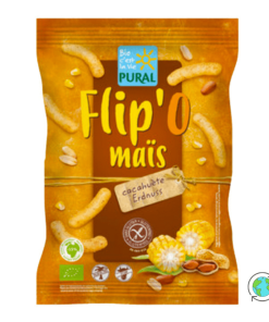 Organic Corn Puffs with Peanuts - Pural - 100gr