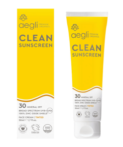 Clean Sunscreen Αντηλιακό Προσώπου με Χρώμα - Aegli - 50ml