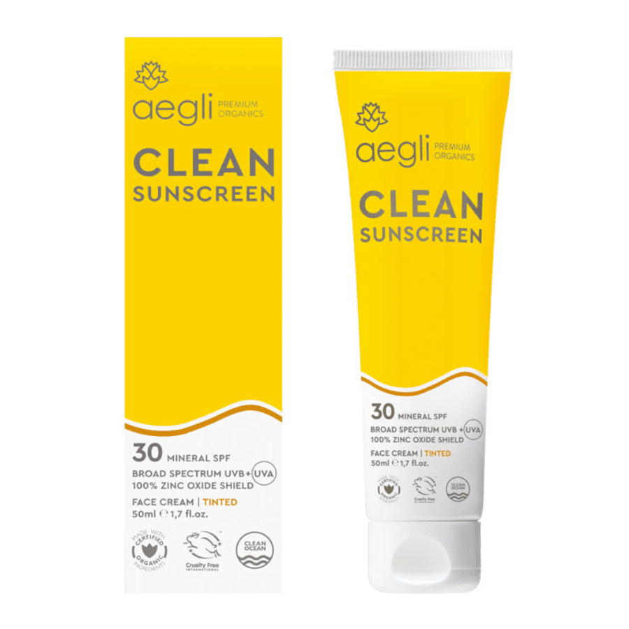 Clean Sunscreen Αντηλιακό Προσώπου με Χρώμα - Aegli - 50ml