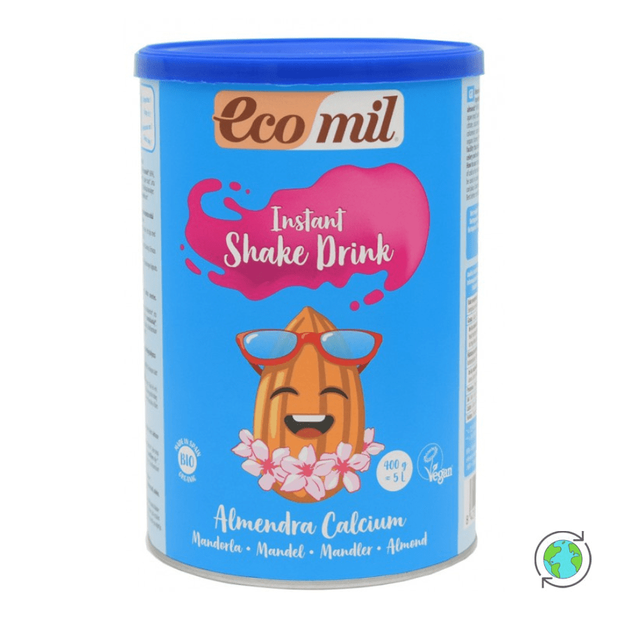 Organic Almond Instant Drink Powder with Calcium - Ecomil - 400gr