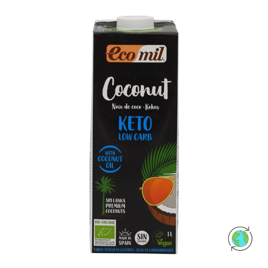 Organic Keto Sugar Free Coconut Milk - Ecomil - 1lt