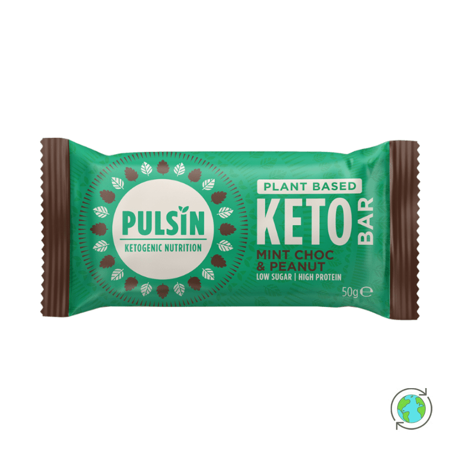 Keto Μπάρα Πρωτεΐνης με Κέικ Σοκολάτας, Φυστίκια & Μέντα - Pulsin - 50gr