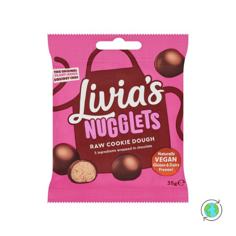 Raw Μπουκίτσες Cookie Dough με επικάλυψη Σοκολάτας - Livia's - 35gr